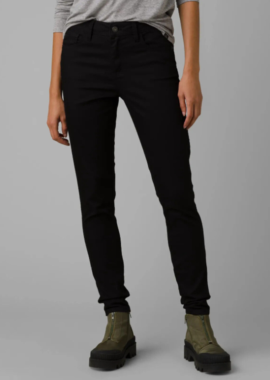 prAna Women's Oday Jeans US 2 26x28 Black Skinny Stretch NWT